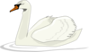 Swimming Swan Clip Art